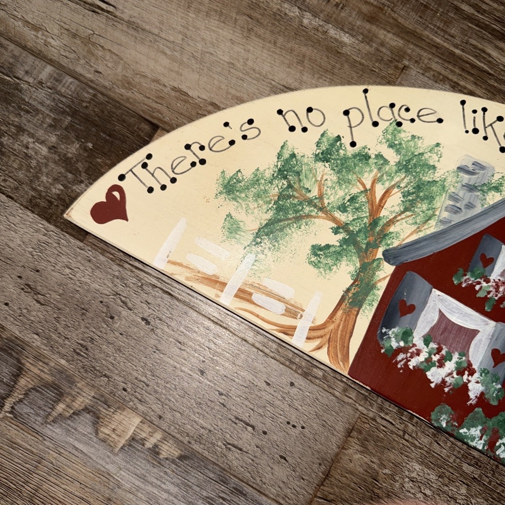 Welcome Friends Wooden Hand Painted 80s "there's No Place Like Grandma/Grandpa - Picture 2 of 7